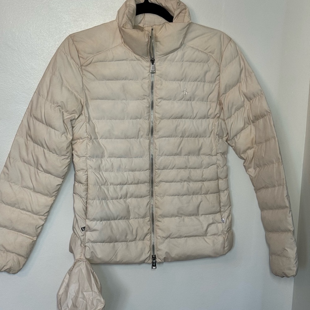 Polo by Ralph Lauren Women's Light Cream Packable Puffer Jacket